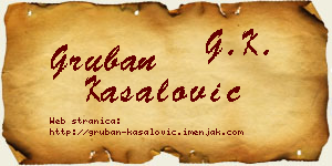 Gruban Kasalović vizit kartica